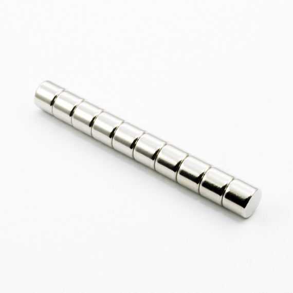 MW 7,2x6 / N38 - magnes neodymowy walcowy