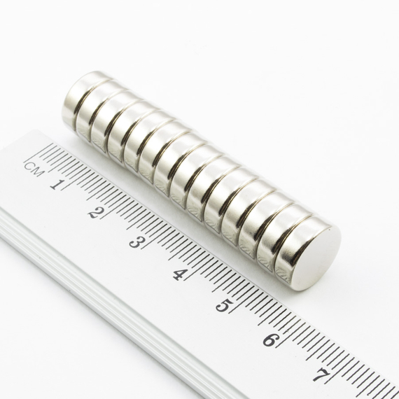 MW 12,7x4 / N38 - magnes neodymowy walcowy