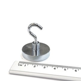 E32F - UM 32 x 7 x M4 wewn. x 15 - uchwyt ferrytowy z haczykiem sufitowym