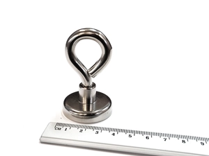 E36 - UM 36 x 8 x M8 wewn. x 18 - uchwyt neodymowy z haczykiem zamkniętym