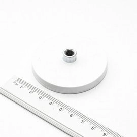 D66 - M8 - uchwyt neodymowy gumowy - biały