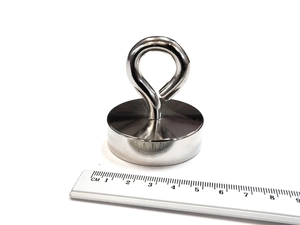 GWE 50x15 / M8 Ni - uchwyt neodymowy z haczykiem zamkniętym