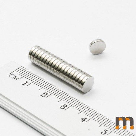 MW 6x1,5 / N38 - magnes neodymowy walcowy