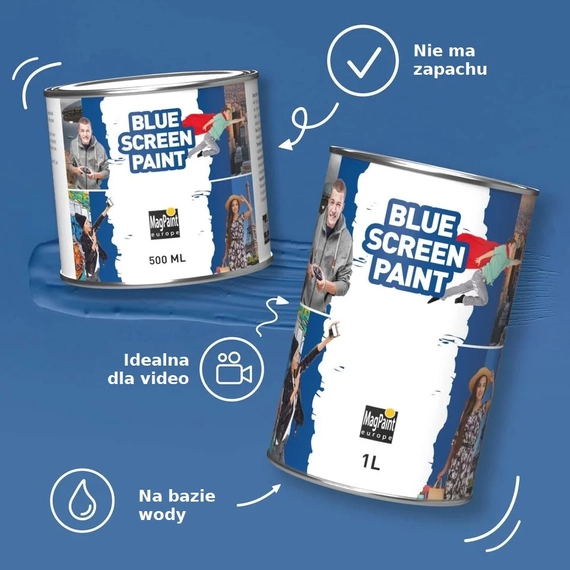 BluescreenPaint – farba niebieskie tło 1000 ML