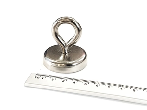 HE48 UM 48 x 11,5 / M8 - uchwyt neodymowy z haczykiem zamkniętym