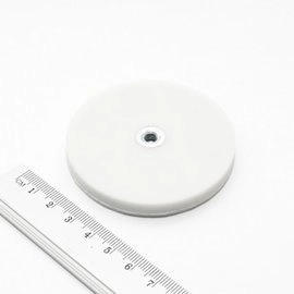 D66K - M5 - uchwyt neodymowy gumowy - biały