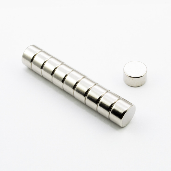 MW 10x6 / N38 - magnes neodymowy walcowy