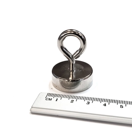 GWE 29x10 / M5 Zn - uchwyt neodymowy z haczykiem zamkniętym