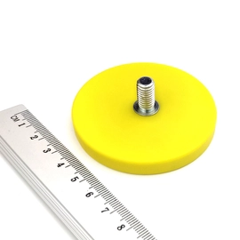 C66 - M8 - uchwyt neodymowy gumowy - żółty