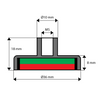 E36 - UM 36 x 8 x M5 wewn. x 18 - uchwyt neodymowy z haczykiem sufitowym